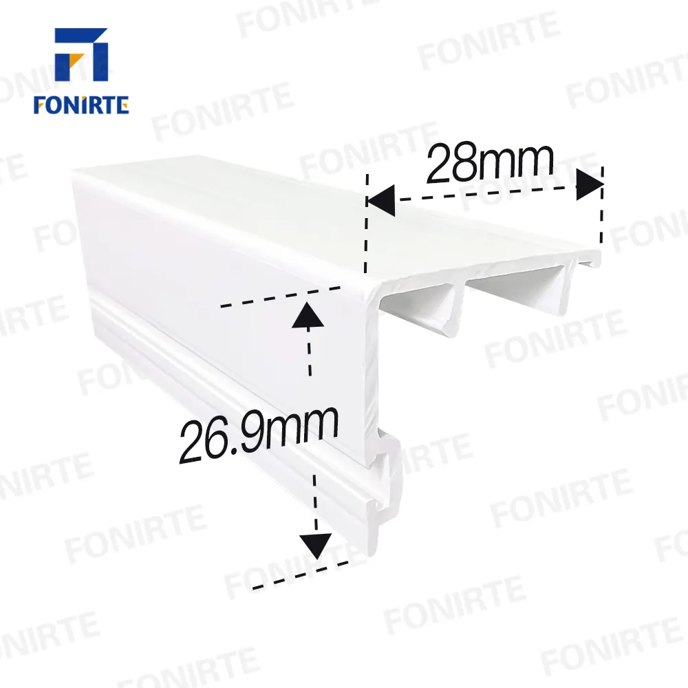 62mm Serie schiebefreundlicher Rahmen und Rahmen hochwertiges bleifreies PVC-Kunststoffprofil Extrusion UPVC-Profil