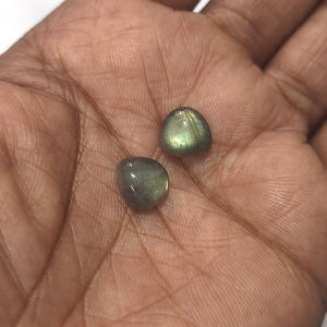2 Pcs de Labradorite Naturelle 9x9mm en Forme de Cœur Cabochon 5.7 Cts Lot Iroc Sales High Quality Labradorite Gemstone Cab US $2.61 - Product Image 3