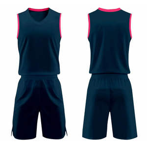 Ensemble d'uniformes de basketball personnalisables en vente chaude, 100% polyester, respirant, séchage rapide, design sain, créez votre propre style avec logo - Product Image 5