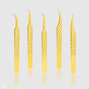 Pince à épiler d'extension de cils en acier inoxydable de haute qualité à 90 degrés avec pointe pointue pour un ramassage facile des cils fins - Product Image 3