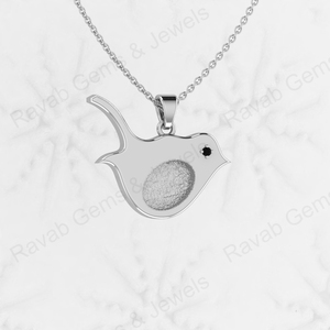 Best Quality 925 <b>Sterling</b> <b>Silver</b> Sparrow Pendant Charm Semi Mount Blank Setting Pendant Good for Ashes & Resin Work Keepsake - Product Image 4