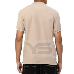 Tela de alta calidad para hombre, algodón a la moda/Spandex, Polo de Golf transpirable en blanco, logotipo bordado personalizado - Product Image 3