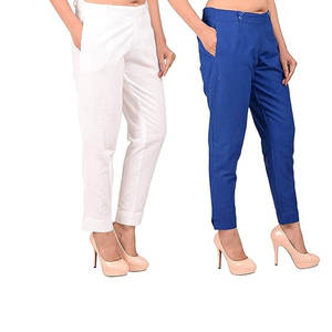 Pantalones de mujer transpirables de talla grande informales de corte regular con parte delantera plana de invierno personalizados más vendidos - Product Image 1