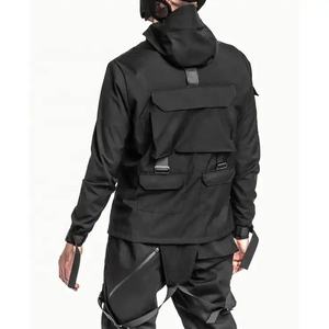Chaquetas Techwear Cyberpunk para hombre con capucha adjunta Cremalleras impermeables de invierno Función lavada Chaqueta Ninja Estilo Ropa - Product Image 2