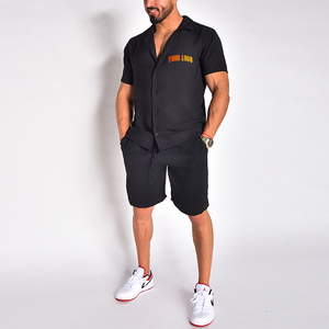 Qualité supérieure Personnaliser Logo Hommes T-shirt et Short Ensemble 100% Coton T-shirts et Short Ensemble Hommes Personnalisé Shorts Ensemble T-shirt - Product Image 6