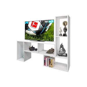模块化简约风格电视柜廉价木质家用白色电视柜电视柜2022厂家批发木质中密度纤维板现代