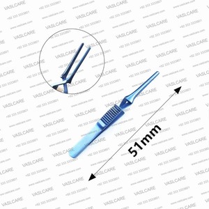 Pinza Arterial Atraumática de Mandíbula Angulada, Pinza Manual para Fijación Vascular, Acero Inoxidable Alemán, Instrumentos Quirúrgicos Veterinarios - Product Image 3