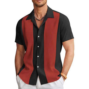 Stylish Custom Stripped <b>Cuban</b> <b>Shirts</b> <b>Men's</b> Cotton <b>Shirts</b> Direct from Factory Fashionable Custom Printed <b>Cuban</b> Collar <b>Shirts</b> - Product Image 1