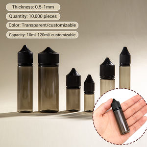 Offre en gros : flacon compte-gouttes en plastique PET cylindrique de 120 ml, mini, durable, <span class=keywords><strong>teinte</strong></span> foncée, pour présentation en magasin - Product Image 3