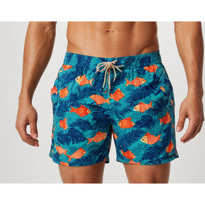 Shorts de bain pour hommes, élégants et modernes, avec tissu à séchage rapide, taille élastique, pour la plage, la station balnéaire, la piscine, la natation, confort estival, coupe ajustée - Product Image 4
