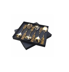 Custom Make 304 Stainless Steel Flatware Cutlery Spoon <b>Forks</b> With Brass Handle Customize Design High Quality Dinner Ware Cutlery - Product Image 1