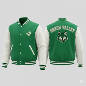 Chaqueta Universitaria Personalizada con Mangas Largas, Parches, Estilo Urbano, Bordado Chenille, Color Personalizado, Chaqueta Universitaria con Letras - Product Image 1