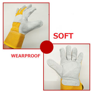 Gants de soudage en cuir de vachette/peau de chèvre spéciaux personnalisés de haute qualité Gants souples de sécurité pour les mains d'adultes - Product Image 4