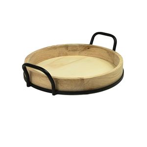 Bandeja DE SERVICIO DE MADERA hecha a mano para café y aperitivos, bandeja de servicio de madera decorativa, diseño único de M/S SHAAD HANDICKTS - Product Image 3