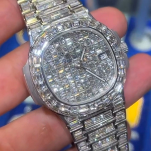 Reloj Moissanite Iced Out personalizado de alta calidad Reloj de diamantes de la mejor calidad de acero inoxidable para hombres - Product Image 6