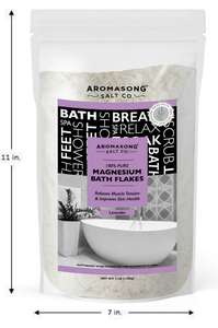 Poudre de bain de flocons de magnésium de la mer Morte fabriquée aux États-Unis formulations personnalisées marque privée riche en minéraux relaxants parfumés privé - Product Image 2