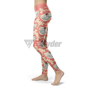 กางเกงเลกกิ้งเอวสูงสำหรับผู้หญิงกางเกงออกกำลังกายโยคะพิมพ์ลายระบายอากาศมีโลโก้ปรับแต่งได้2024 - Product Image 5