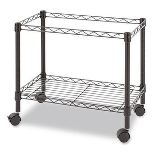 Alera ALEFW601424BL Chariot à dossiers à un niveau 24 po. X 14 pouces X 21 In. 1 étagère 1 bac en acier noir pour classement latéral - Product Image 2