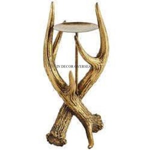 High Grade Gold Plated Superior Quality Metal Unique Designer Base Stand For Clear Glass <b>Candle</b> <b>Stick</b> <b>Holder</b> In Impressive Price - Product Image 3