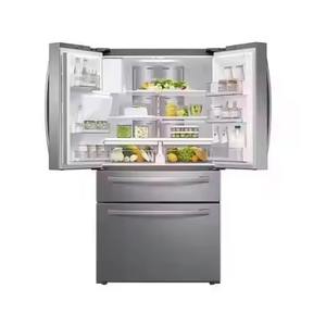 Refrigerador original de acero inoxidable francés de 28 pies cúbicos y 4 puertas, compresor portátil sin escarcha, pantalla táctil para el hogar - Product Image 1