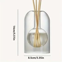 Diffuseur d'aromathérapie en verre élégant et écologique, sans parabène, sans alcool, parfum longue durée, 1 mois, bâtonnets décoratifs DIY