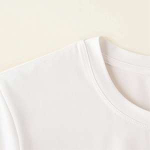 Camiseta deportiva informal de moda para mujer Cómoda algodón Spandex Manga corta Botón O-cuello - Product Image 3