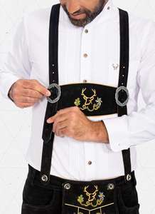 Shemax Trachten Shorts pour hommes Lederhosen Shaded Grey OEM Custom New Bavarian Oktoberfest Lederhosen - Product Image 5