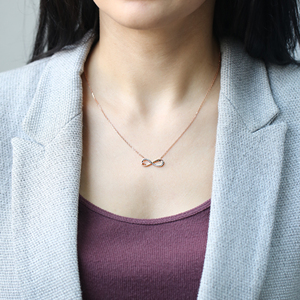 Design infini collier à breloques en pierre de Zircon turc fabriqué à la main vente en gros pendentif en argent Sterling 925 pour femme - Product Image 2