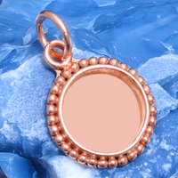 Composants de fabrication de bijoux DIY en argent sterling 925 faits à la main, coupelle ronde à bordure (Argent/Or/Or rose) pour pendentifs, bordure sphérique