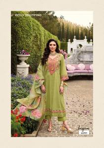 Fil de coton de qualité supérieure travail Kurti bas avec Dupatta catalogue complet prix de gros pour fête porter des vêtements indiens et pakistanais - Product Image 2
