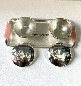 Juego de Vajilla de Diseño Moderno con Acabado Brillante, Bandeja de Servicio de Acero Inoxidable con 4 Tazones Integrados, Juego de Utensilios de Cocina, Juego de Vajilla - Product Image 2