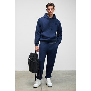 Sweat-shirt à capuche décontracté pour homme GRIMELANGE SCARN, en coton, doublé de polaire, brodé - Product Image 1