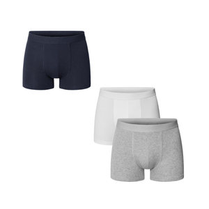 Calzoncillos bóxer para hombre al por mayor del fabricante de prendas de vestir de Vinh Hung, algodón elástico sin costuras, nailon, varios colores, logotipo de embalaje personalizado - Product Image 1