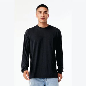 Airlume-Camiseta de manga larga Unisex, Camiseta de algodón 50% rayón 25%, sólida, gris oscuro, Triblend, 25% poliéster, 3,8 - Product Image 1