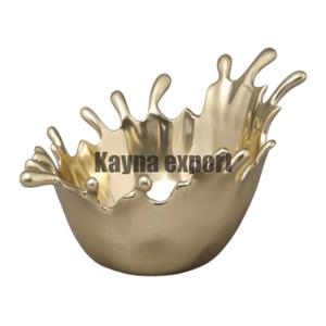 Bol à fleurs en alliage métallique poli de style moderne, de haute qualité, fait main, écologique et durable pour les décorations de mariage et les fêtes - Product Image 3