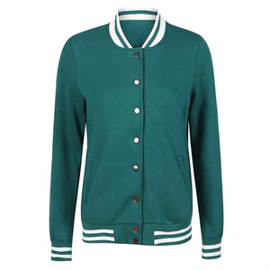 Meilleure qualité personnalisé Letterman Varsity vestes votre propre Logo tissé tissu imprimé conception coton séchage rapide collège Baseball femmes - Product Image 1