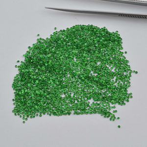 Pierre précieuse en tsavorite verte naturelle de 1,25 mm, taille ronde facettée brillante, qualité supérieure, pour la fabrication de bijoux, vente en gros - Product Image 2