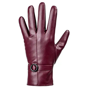 Guantes de cuero de moda de nuevo diseño para mujer, el mejor material suave y elegante, ropa cómoda, guantes de cuero para deportes al aire libre con dedos completos - Product Image 3