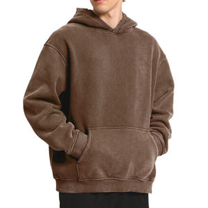 Commande en gros Chemise à capuche baggy avec manches tombantes poche avant généreuse idéale pour les rencontres décontractées ou les moments de détente - Product Image 1