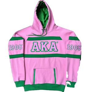 เสื้อฮู้ดดี้ยูนิเซ็กซ์ผ้าฝ้ายสีชมพู, ใหม่คอตตอนถักโลโก้มหาวิทยาลัยพี่น้องกันหดลายขนาดพลัสไซส์ - Product Image 1