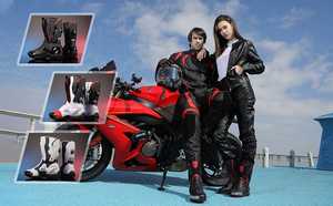 Nouveau design de botte en cuir de motard de moto pour hommes bottes de course de moto avec tissu en cuir personnalisable chaussures de moto - Product Image 5