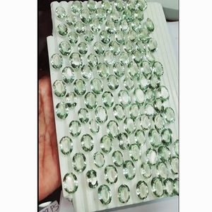 พลอยอะมีทิสต์สีเขียวธรรมชาติ 387 ชิ้น ขนาด 13 มม. ถึง 18 มม. รูปทรงวงรีเหลี่ยมเพชรพลอย น้ำหนักรวม 2885 กะรัต ขายส่ง Iroc คุณภาพสูง พลาซิโอไลต์เจียระไน พลอยหลวม - Product Image 6