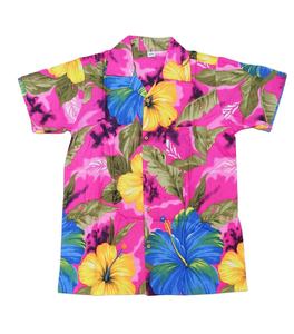 Camisas hawaianas de poliéster para hombre, camisas de media manga con estampado de flores grandes, respetuosas con el medio ambiente - Product Image 1
