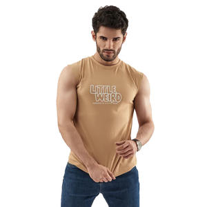 2024 été arrivée hommes Tan couleur sans manches Jersey avec sérigraphie personnalisée Logo hommes sans manches Gym débardeurs à vendre en vrac - Product Image 4