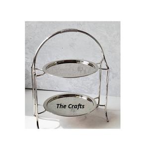 Soporte para servir pasteles de color dorado y aluminio de dos niveles con soporte para chocolate de primera calidad a un precio asequible - Product Image 5