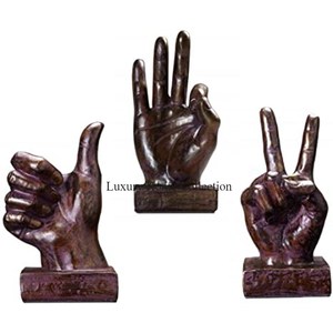 Sculpture en métal de forme ronde Accent décoratif pour la maison et le bureau Designer de table Look fantaisie Objets personnalisables en gros - Product Image 2