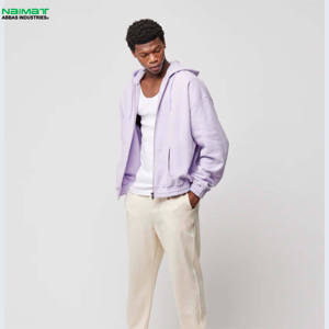 Sudadera con capucha de forro polar grueso transpirable para hombre, de primera calidad, personalizada, con doble cremallera, estilo urbano, talla 6XL, color liso, para invierno, venta al por mayor - Product Image 3