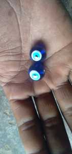 Cuentas de Vidrio Azul Hechas a Mano, 20 Milímetros, Redondas, Cristal y Vidrio, Superficie Lisa Reflectante, Joyería Artesanal de Coníferas - Product Image 2