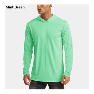 Stock en vrac T-shirts de gym à manches longues et compression pour hommes coupe athlétique vente en gros de vêtements en polyester et en coton mélangé - Product Image 5