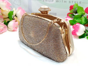 Wholesale Golden Silver Color Stones Money Clutch <b>Bag</b> Women <b>Crystal</b> Clutches Bridal Handbags Wedding Party <b>Bag</b> Purse for Lady - Product Image 3